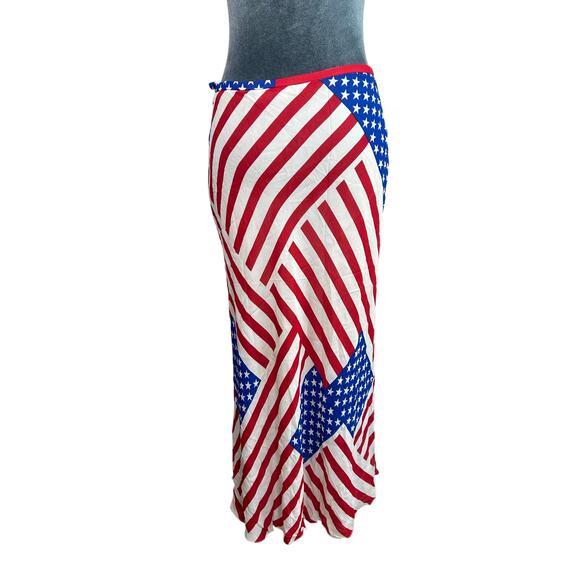 Donna Morgan- American Flag Maxi Skirt- Size 8- missing side latch- side snag - Picture 1 of 7